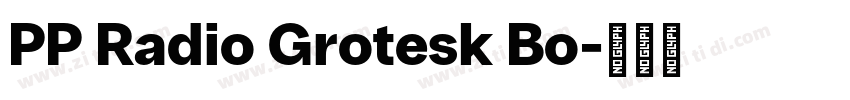 PP Radio Grotesk Bo字体转换 PP Radio Grotesk Bo字体转换